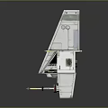 Spacecraft Model Featuring Triangular Structure And Deployed Components For Space Exploration