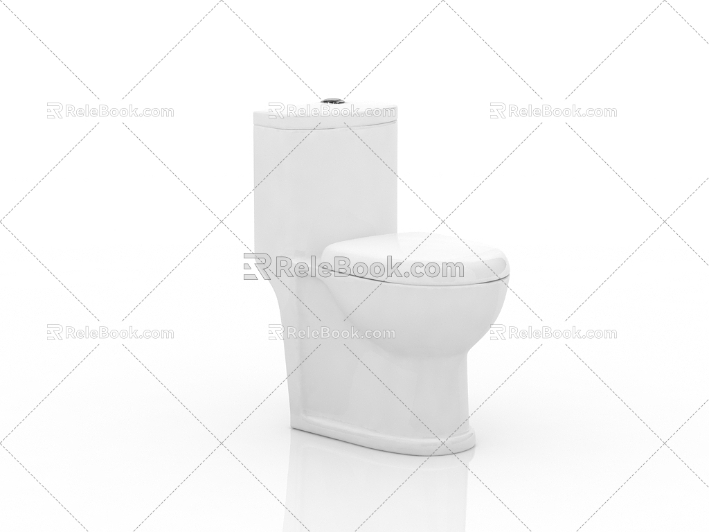 Modern toilet seat 3d model