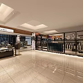 Bright Modern Clothing Store Interior With Display Racks Hanging Apparel And Ceiling Lights