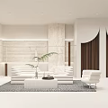 Modern Clothing Store With Glass Door Wooden Frame White Walls Clothing Racks And Display Shelves