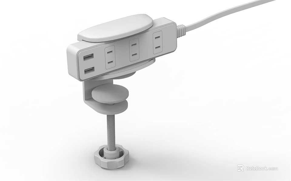 Modern Multi Port Switch Panel with USB Ports Socket and Adjustable Stand Design 3d model 