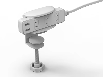 Modern Multi Port Switch Panel with USB Ports Socket and Adjustable Stand Design 3d model