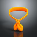 Orange Bow Tie Shaped Silicone Household Tie For Daily Home Use