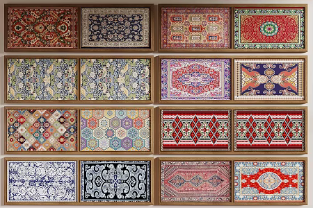 Ethnic style wall panel screen partition wall decoration 3d model