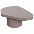 Light Purple Side Table With Irregular Top And Cylindrical Textured Base