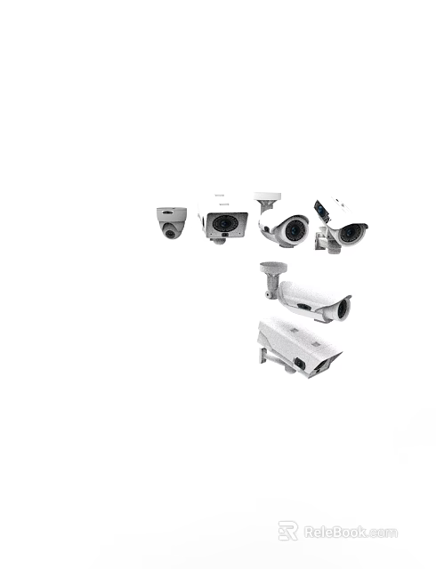 Various Surveillance Cameras Models For Outdoor And Indoor Security Monitoring 3d model 