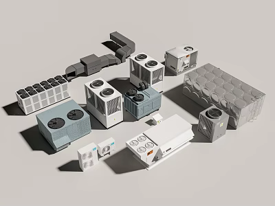 Industrial Equipment Design With Various Machinery Components And Control Panels 3d model