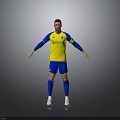 Man In Blue And Yellow Long Sleeve Jersey Shorts With Dafabet Logo Standing Open Arms