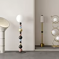 French Cream Style Floor Lamp Metal Floor Lamp Sphere Floor Lamp 3d model