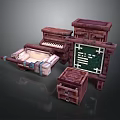 Rustic Wooden Furniture Collection With Piano Chalkboard Chest And Drawers