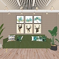 Living Room Abstract Hanging Painting 3d model