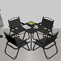 Modern outdoor leisure tables and chairs 3d model