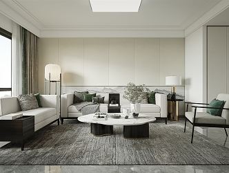 New Chinese Living Room 3d model