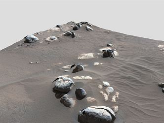 modern ground mars ground topography 3d model