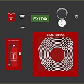 Fire alarm box independent type alarm series type alarm network type alarm 3d model
