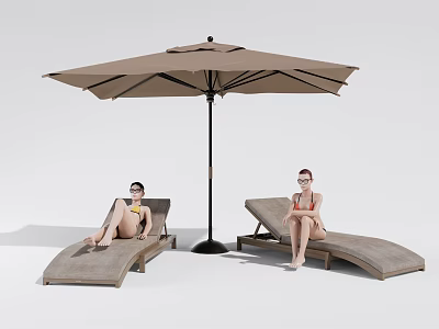 Modern Lounger Outdoor Lounger 3d model