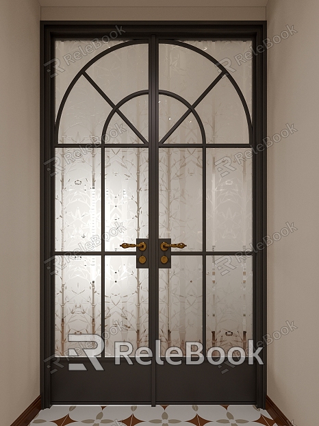 French Glass Double Door Kitchen Door model