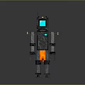 Robot Assistant Small Robot Butler Robot Butler Figure Game Figure 3d model