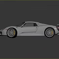 Silver Sleek Sports Car With Modern Exterior Rear Spoiler And Alloy Wheels
