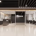 Modern Hair Salon Interior With Black And White Lighting Mirrors Chairs And Reception Desk