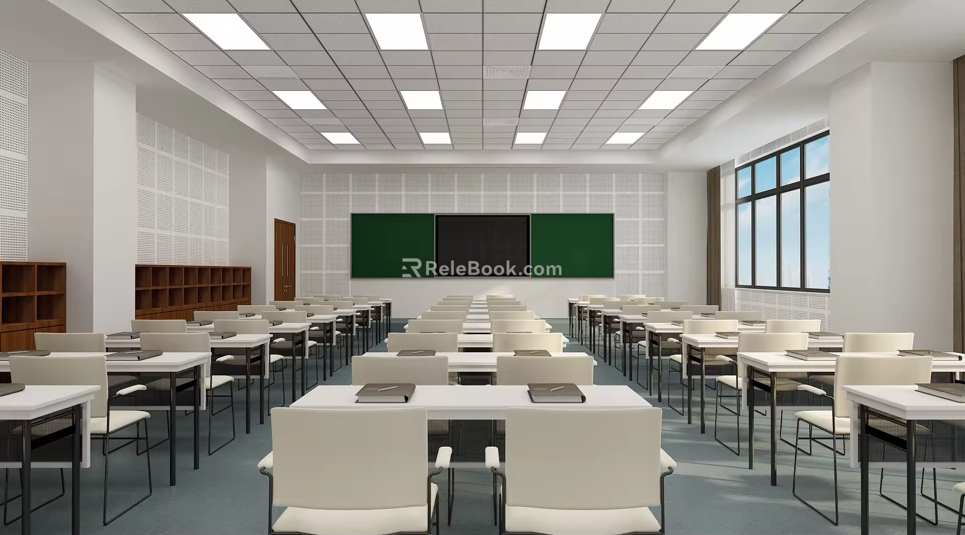 Modern Classroom Teaching Building Classroom 3d model