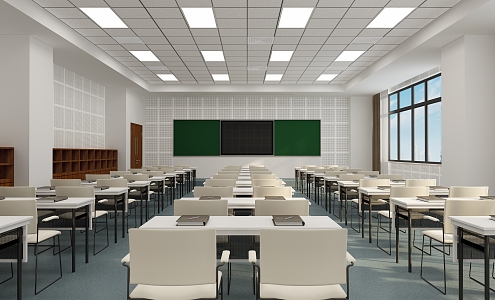 Modern Classroom Teaching Building Classroom 3d model