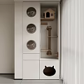 Modern Cat Tree Furniture With Round Beds Scratching Post And Small House