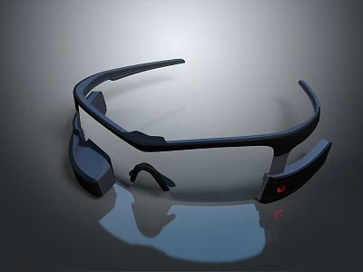 Stylish Black Glasses Shaped Jewelry Accessory For Modern Fashion Look 3d model