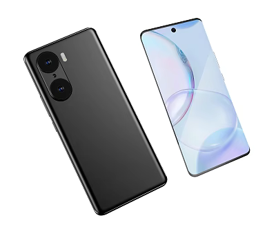 Sleek Black Smartphone With Dual Camera Module And Front Display Bubble Pattern 3d model