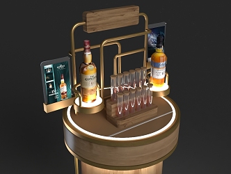 Wine table 3d model