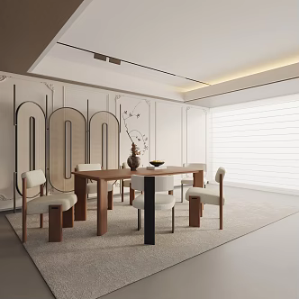 Modern table combination 3d model