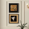 French retro simple decorative painting 3d model