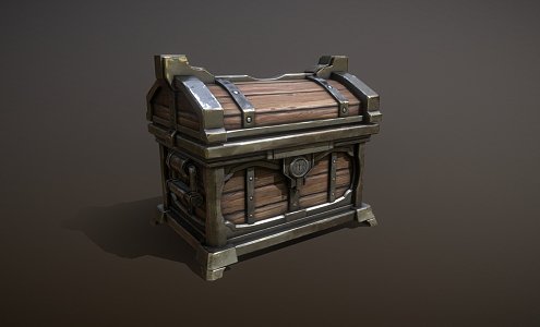 Wooden box 3d model