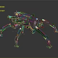 Futuristic Mechanical Spider 3D Model With Glowing Legs And Metallic Structure 3d model