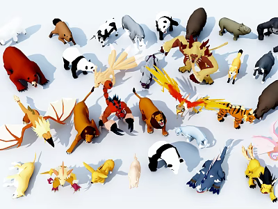 modern animal 3d model