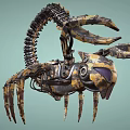 Mechanical Scorpion Sci Fi Design With Metallic Structure And Claw Details 3d model