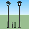 Modern Outdoor Street Lamps with Different Designs and Sturdy Poles for Outdoor Lighting