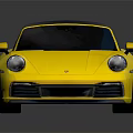 Yellow Sports Car with Black Roof Sleek Design Black Alloy Wheels on Dark Background