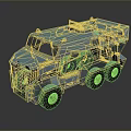 Blue Wheeled Armored Military Tank With Front Grille And Top Equipment