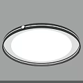 Modern Square And Round Ceiling Lights With Silver Metal Frame And White LED Panel 3d model