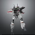 Detailed Mecha Robot Character With Silver Red Armor And Mechanical Weapon Design 3d model