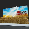 Popular Photo Check in Spot With Blue Sky Wheat Field AB LOGO Name 100 Plus