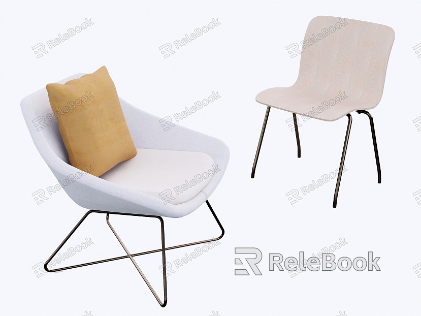 Italian Single Sofa Dining Chair model