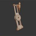 White Industrial Robotic Arm Equipment With Mechanical Rotating Components