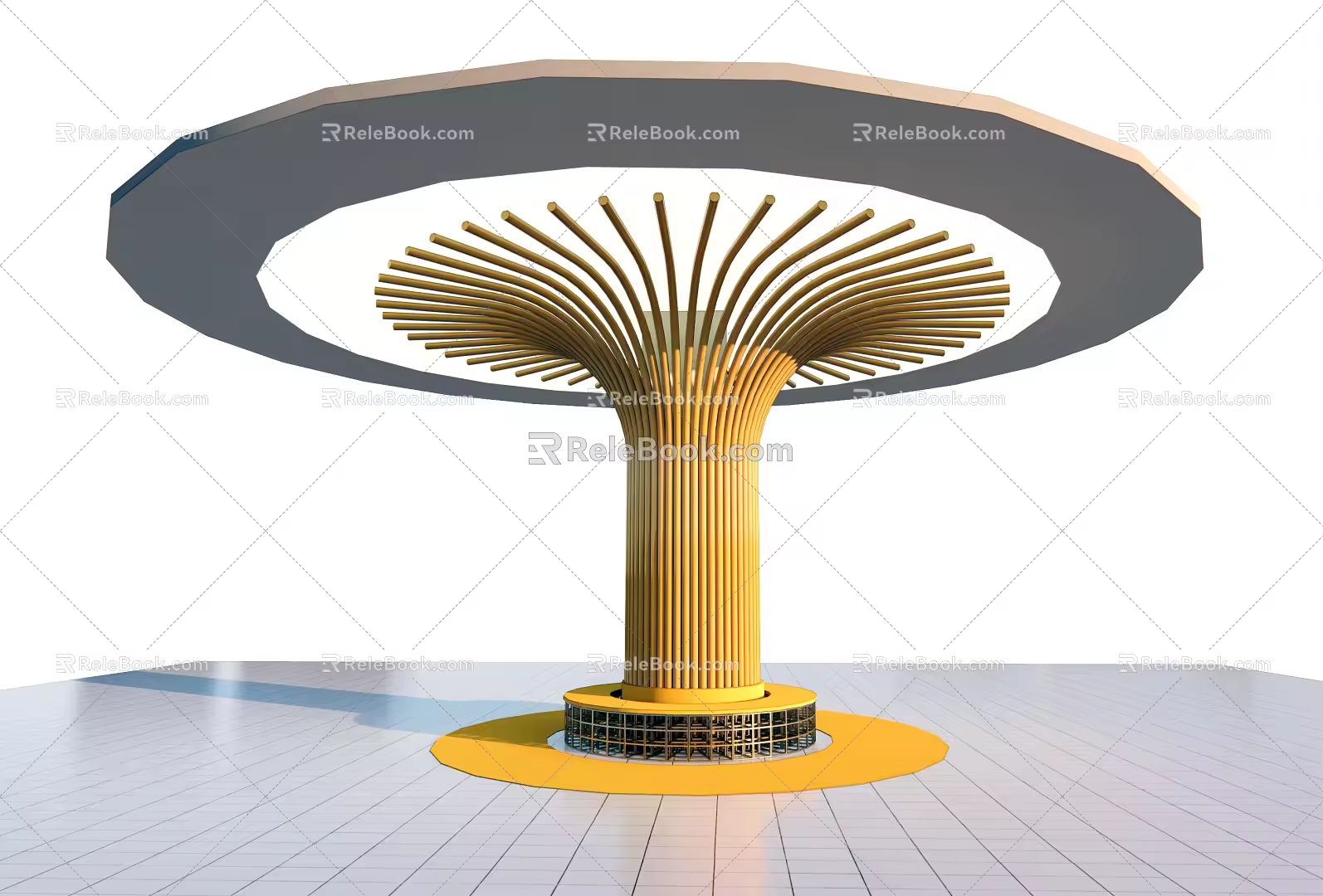 Modern Column Umbrella-shaped Column 3d model
