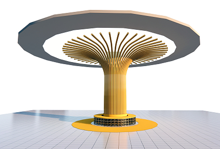 Modern Column Umbrella-shaped Column 3d model