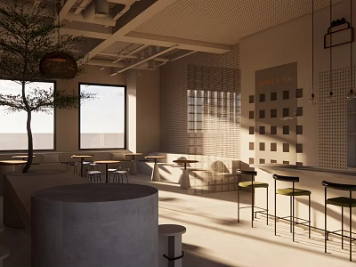 Modern Open Concept Clothing Store Interior With Bright Space And Stylish Display Areas 3d model