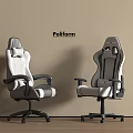 Poliform Modern Office Chairs With Grey And White Ergonomic Design Swivel Base