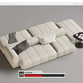 Modern Multiplayer Sofa Module Sofa Back-to-Back Sofa 3d model