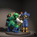 Multicolored Action Figures In Dynamic Poses With Detailed Outfits And Weapons